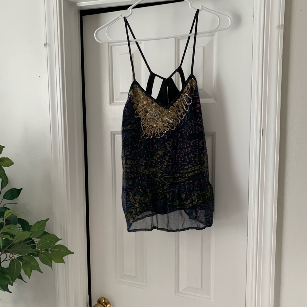 Urban Outfitters printed and embellished tank top